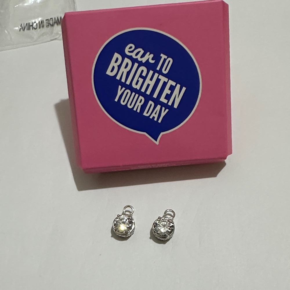 Silver Earrings with Pink Box